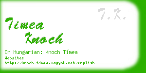 timea knoch business card